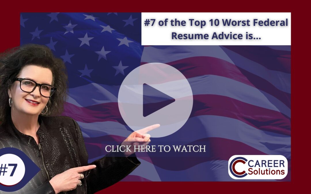 🚨 Revealing Bad Advice #7 of Top 10 Worst Federal Resume Advice! 🚨