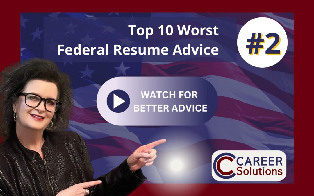 🚨 Check out #2 in our Top 10 Worst Federal Resume Advice series! 🚨