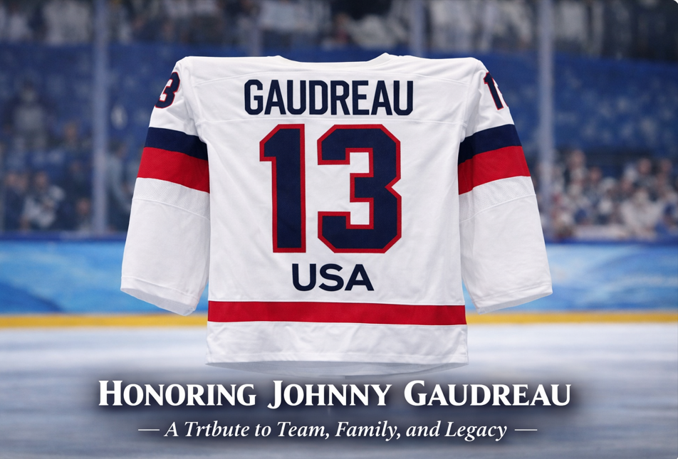 Johnny Gaudreau tribute image reflecting Winter Olympic Games lessons about humanity, legacy, and team unity