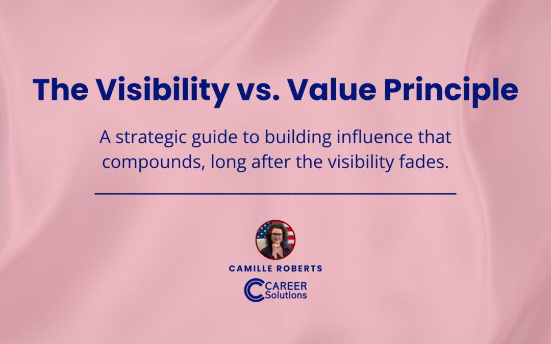 Visibility vs. Value Principle: executive leadership influence built through judgment, not constant visibility